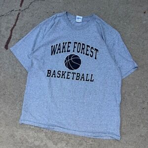 The Cotton Exchange Wake Forest Basketball Mens XL Gray Graphic Tee Vintage